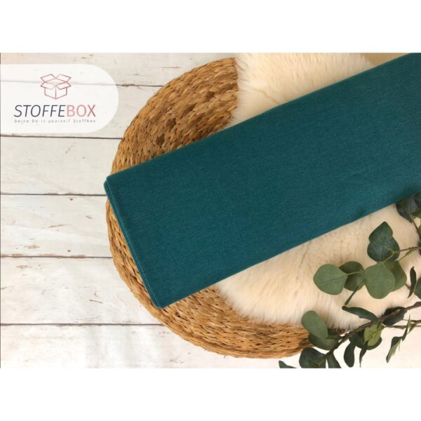 Jersey Stoff mit Jeansoptik - in verschiedenen Uni  Farben - Öko-Tex-100 – Bild 2