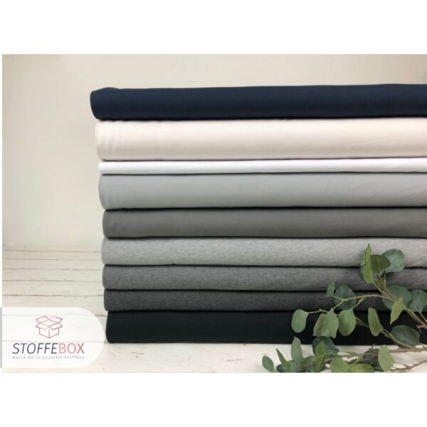 French Terry Sommersweat - Uni helljeansblau - Öko-Tex-100 – Bild 7