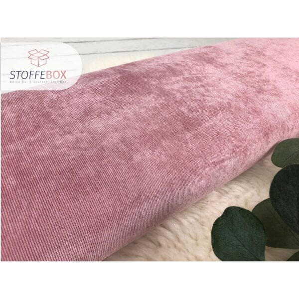 Feincord, Babycord elastisch – Uni rosa – Bild 3