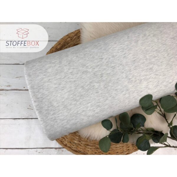 angerauter Sweat Uni meliert (ecru)