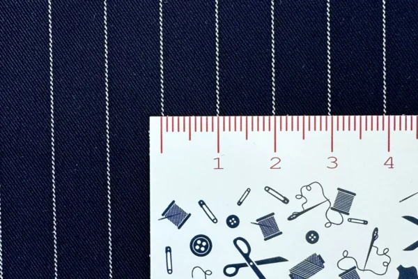 Hosenstoff Anzugstoff Stretch Nadelstreifen schwarz und dunkelblau – Bild 2