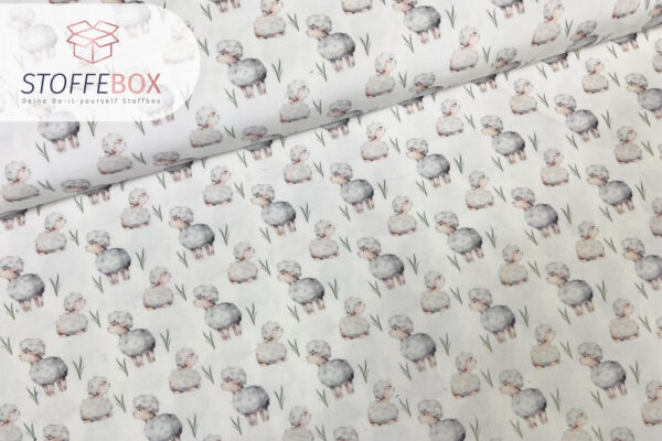 Feincord Babycord Schaefchen weiß