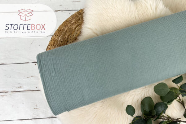 Double Gauze Musselin in der uni Farbe mint