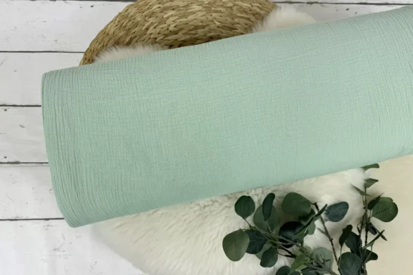 Musselin Uni / Double Gauze (Farbe wählbar) – Bild 5