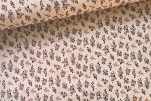Ripp Jersey gemustert Blumenwiese beige