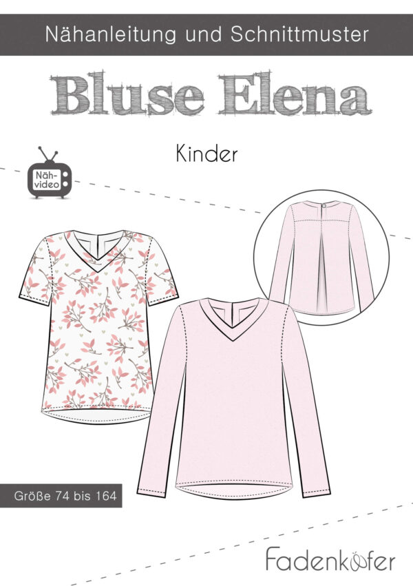 Schnittmuster Fadenkaefer für Bluse Elena Kinder