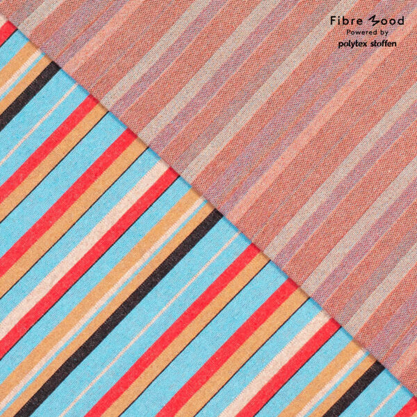 Fibre Mood 19 Jules und Arielle - Jacquard Stoff Strickware 5 farbenfrohe Streifen - Öko Tex 100 – Bild 5