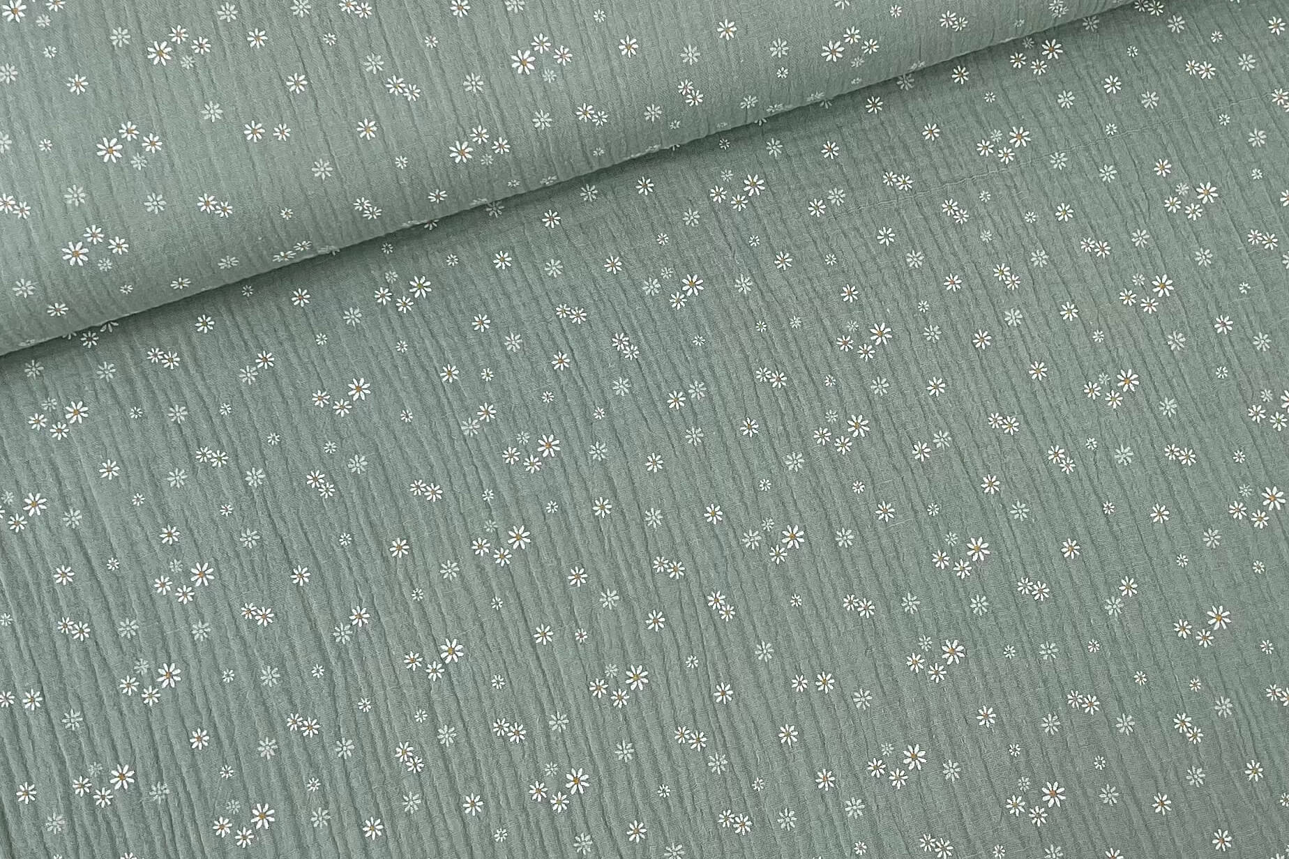 Musselin Bluse Stoff Musseln Doppel Gaze Doppellagg Meterware