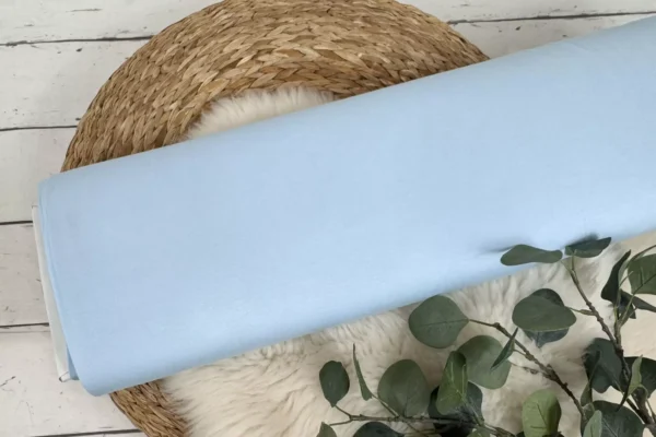 elastischer Viskosejersey Stoff in uni Farbe hellblau