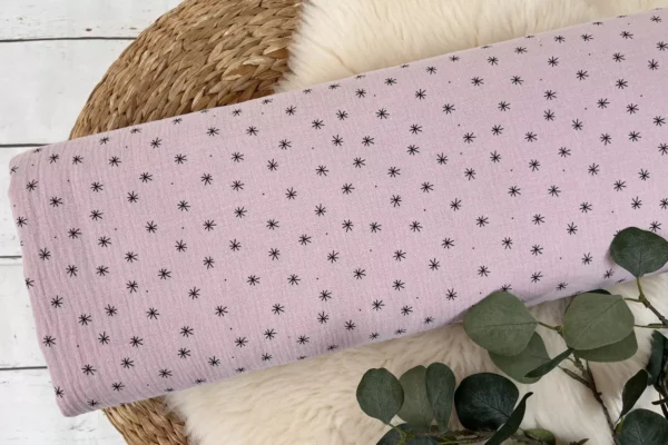 double-gauze-musselin-öko-tex-100-kristalle-sterne-rosa-1001-108