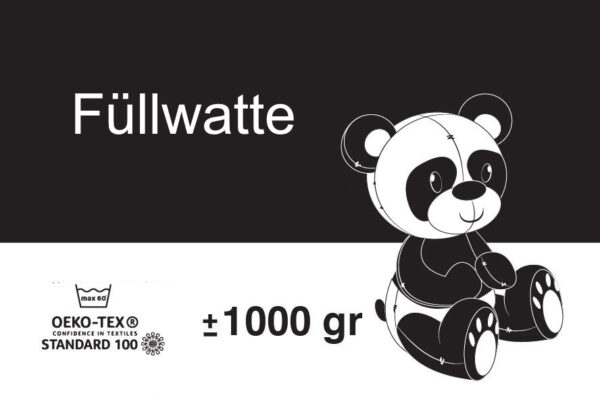 Füllwatte, Bastelwatte 1kg waschbar bei 60° für Kuscheltiere, Kissenfüllung, Füllmaterial in weiß - Öko-Tex 100 – Bild 2