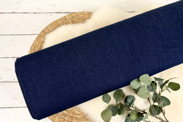 Baumwoll Jeansstoff in Uni navy