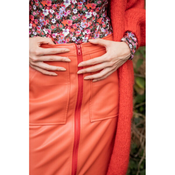 Fibre Mood 21 Bay - veganes Stretch Leder mit weicher Innenseite in dunkelrot - Ökotex 100 – Bild 6