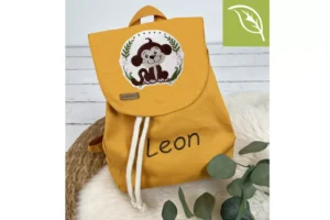 Affen Kindergartenrucksack mit Name für Jungs