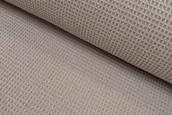 Waffelpique aus Baumwolle in beige
