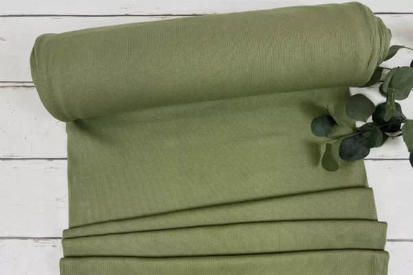 Rippbündchen Stoff als 50cm Schlauchware in helloliv