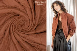 Fibre Mood Special Marcia Stepp Karo Jackenstoff aus Baumwolle in schokobraun