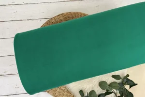 Baumwollfleece in der Farbe grün