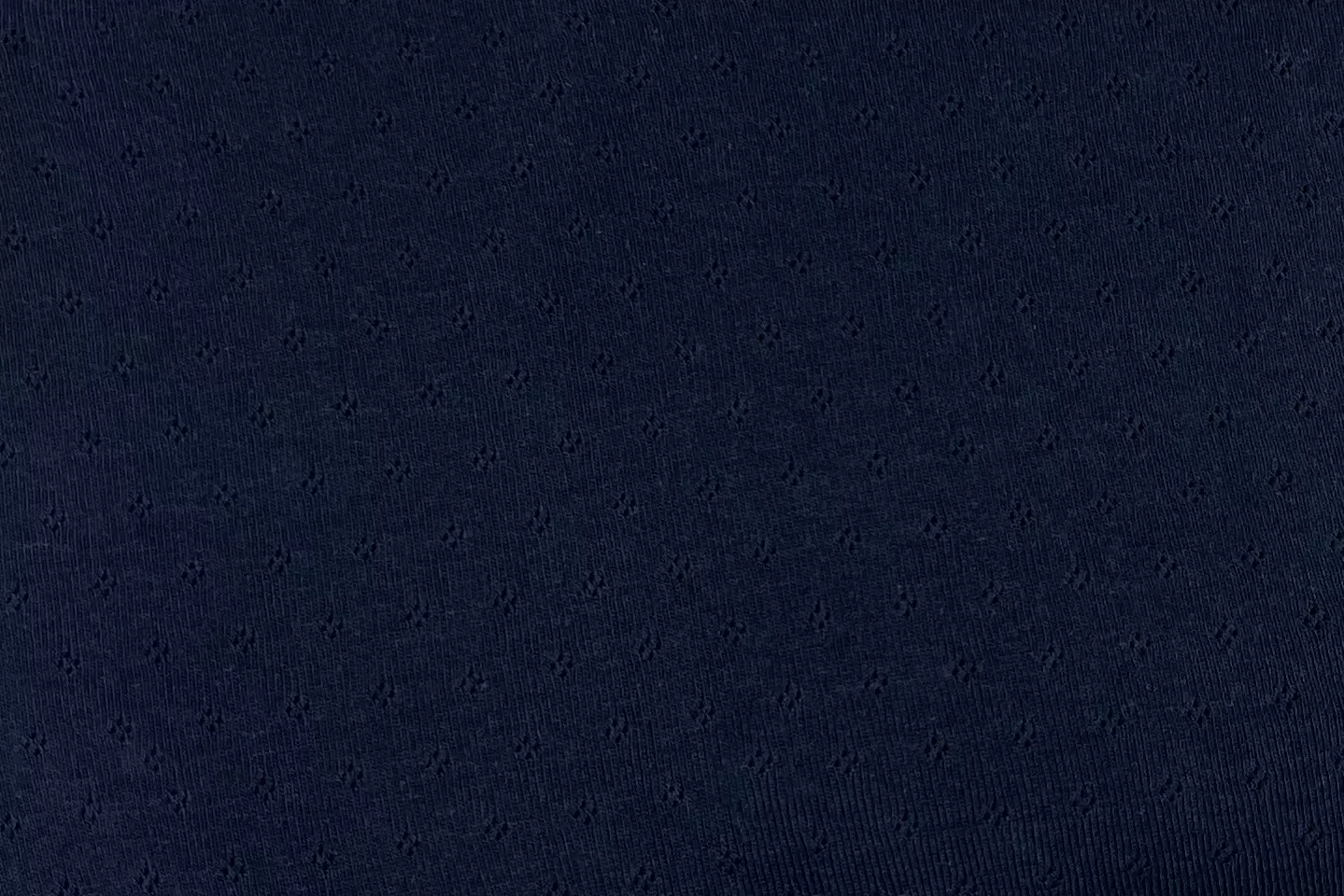 Feinstrickjersey mit Rauten Lochmuster in dunkelblau