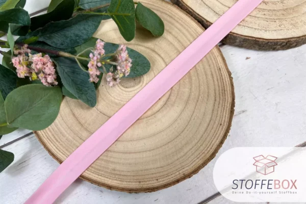 Schrägband aus Baumwolle 20mm breit in rosa