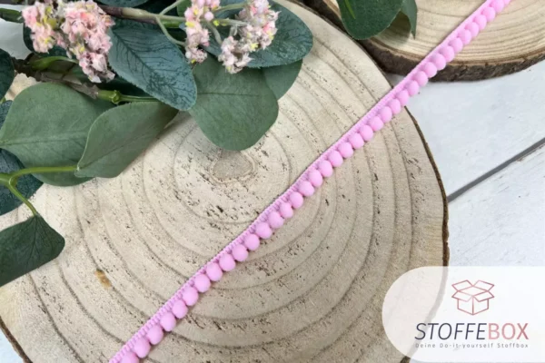 Pom Pom Band 6mm rosa