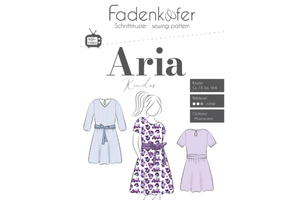 Papierschnittmuster Fadenkäfer für ein Sommerkleid Aria für Kinder