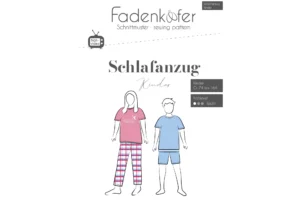 Papierschnittmuster Fadenkäfer für einen Kinder Schlafanzug