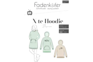 Papierschnittmuster Fadenkäfer für ein X-te Hoodie für Damen