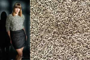 Fibre Mood 22 Harper aus einem Baumwollstoff mit Animalprint in ecru, schwarz