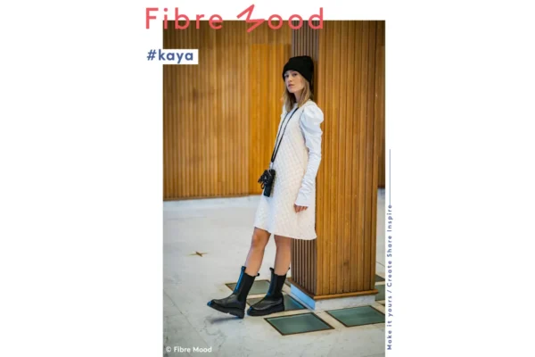 Fibre Mood 22 Gabriella, Kaya - Steppstoff Karo in natur - Ökotex 100 – Bild 6