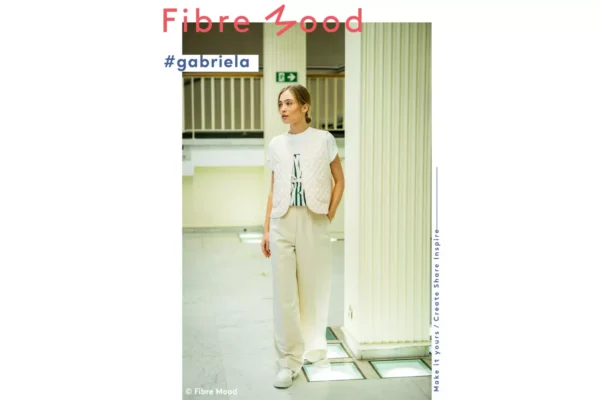 Fibre Mood 22 Gabriella, Kaya - Steppstoff Karo in natur - Ökotex 100 – Bild 8