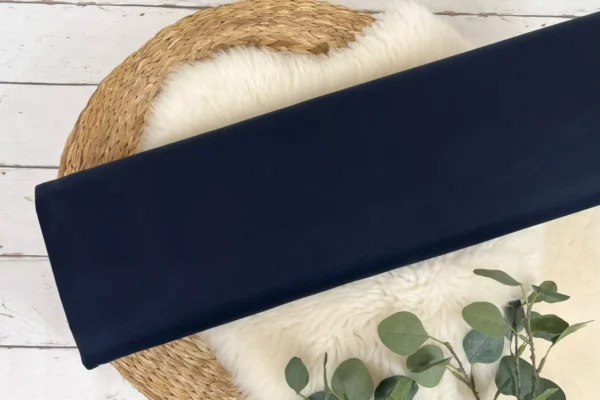 elastischer und dehnbarerer Hosenstoff aus Baumwolle für Peach Chino in dunkelblau