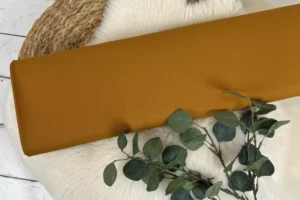 Canvas Stoff in Uni Farbe senfgelb