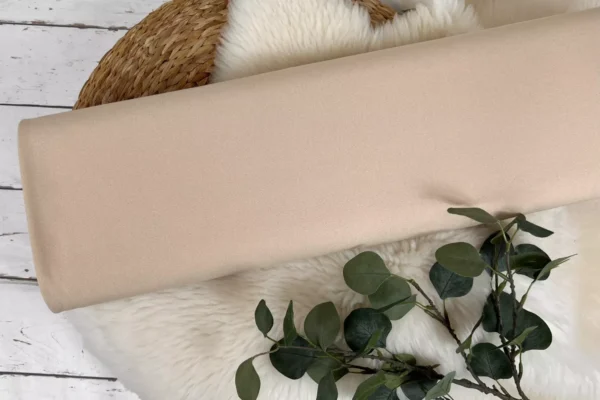 Canvas Stoff in Uni Farbe elfenbein