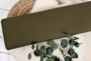 Canvas Stoff in Uni Farbe olivgrün