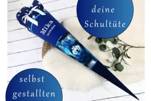 Hier kannst du eine Schultüte selbst gestallten. Diese wird nach deinen Wünschen genäht. Du kannst die Farbe, Muster und Motiv auswählen.