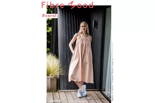 Fibre Mood Special Nr2 Coral - Baumwolle Batist Popeline feine Linien in apricot - Ökotex 100 – Bild 5