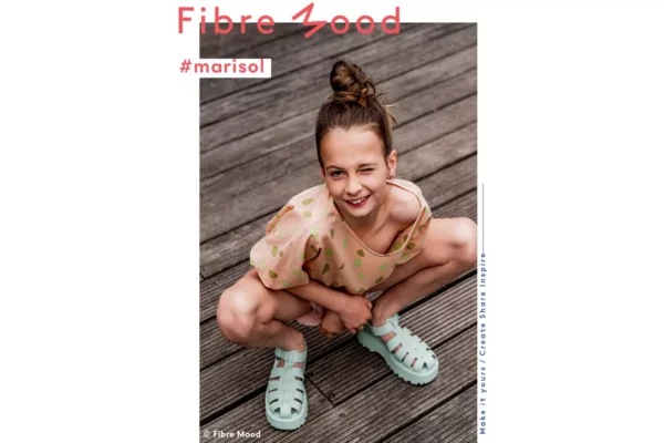 Fibre Mood Special Nr2 Marisol - Baumwolle Batist Popeline grüne tupfen in apricot - Ökotex 100 – Bild 5