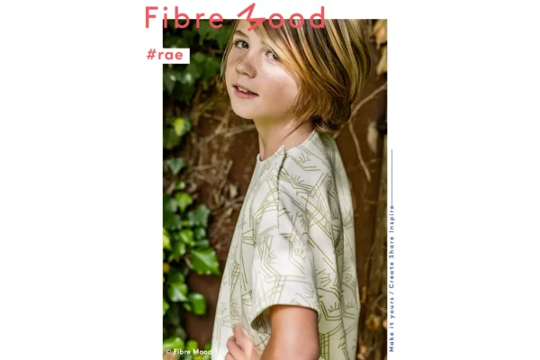 Fibre Mood Special Nr2 Rea - Modal Sweat Jogger Stoff Gesicht Strichmuster in ecru – Bild 4