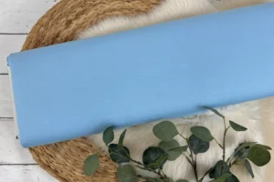 elastischer Viskosejersey Stoff in uni Farbe hellblau