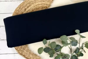 elastischer Viskosejersey Stoff in uni Farbe schwarz