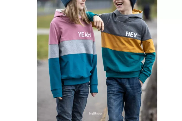 Papierschnittmuster Fadenkäfer Hoodie Toni Kinder – Bild 2