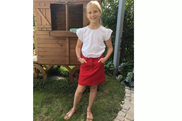 Papierschnittmuster Fadenkäfer Jeansrock Kinder – Bild 2