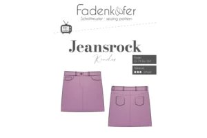 Papierschnittmuster Fadenkäfer Jeansrock Kinder