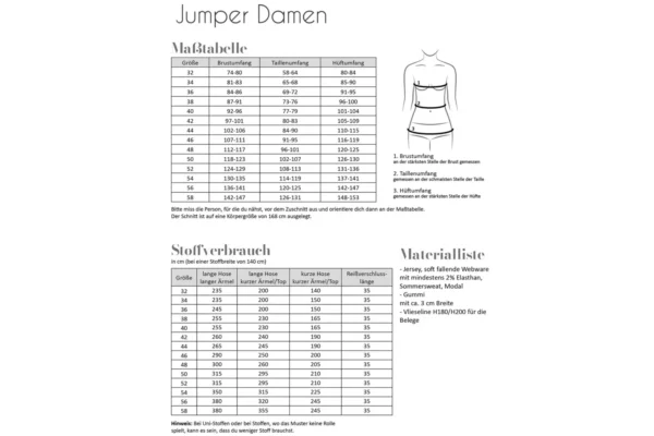Papierschnittmuster Fadenkäfer Jumper Damen – Bild 4