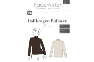 Papierschnittmuster Fadenkäfer Rollkragen Pullover Damen