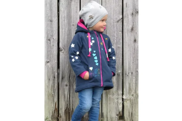 Papierschnittmuster Fadenkäfer Softshelljacke Kinder – Bild 2