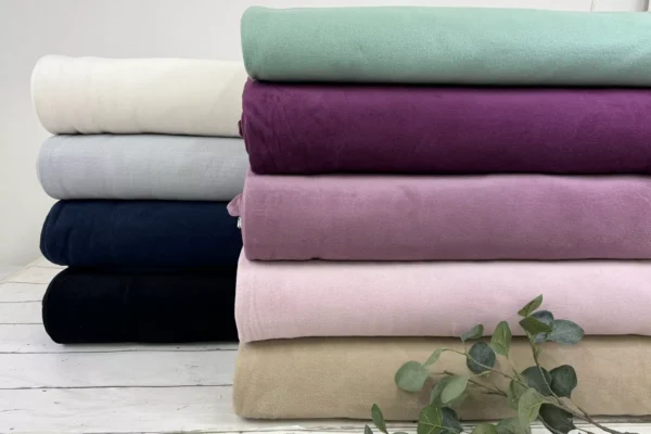 weicher Baumwollfleece Stoff in verschiedenen Uni Farben - Öko-Tex-100 Swafing