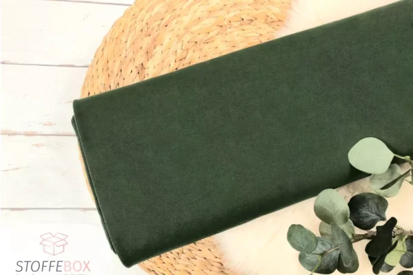 elastischer Baumwolljersey mit Jeansoptik in grün