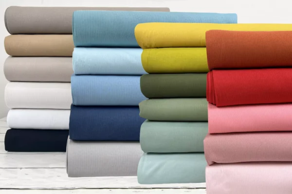 dünner Ripp Jersey Stoff - Uni dunkelrosa - Öko-tex-100 – Bild 3